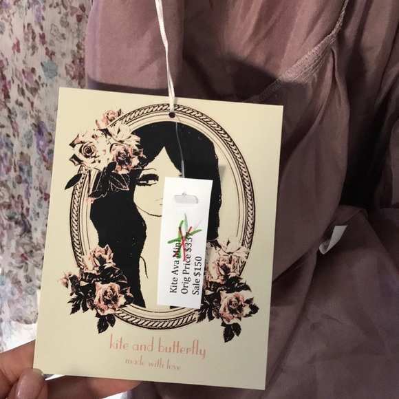 KITE AND BUTTERFLY NWT 100% Silk Dress - Picture 11 of 11